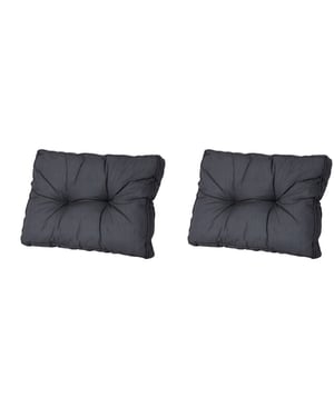 Madison florance rugkussen basic black ca. 43x60 cm set van 2