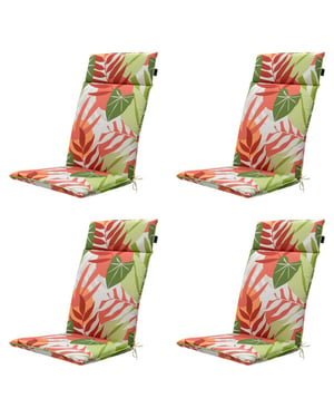 Madison tuinstoelkussen hoge rug iven terra ca. 120x50 cm set van 4