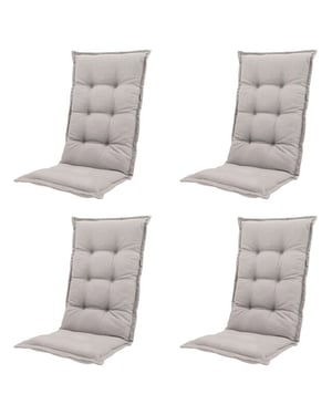 Madison tuinstoelkussen hoge rug napels ca. 123x50 cm set van 4