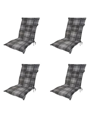 Madison tuinstoelkussen lage rug patchy grey ca. 105x50 cm set van 4