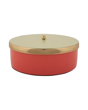 Present Time opbergbox double funky large scarlet red & soft green