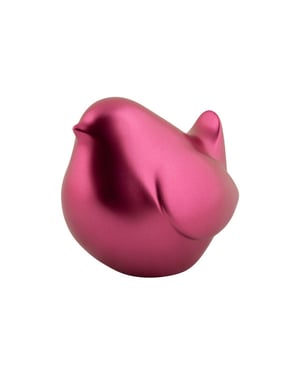 Present Time beeld dikke vogel metallic dark pink