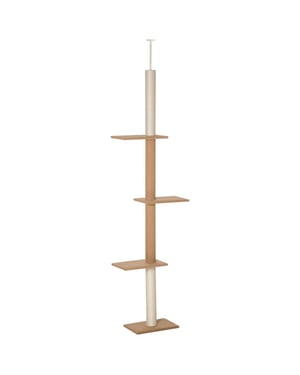 4goodz Pawhut krabpaal plafondhoog 228-260 cm verstelbaar klimboom voor katten
