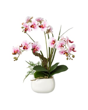 Kopu ® kunstbloem orchidee 46 cm lila bloempot vierkant phalaenopsis