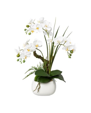 Kopu ® kunstbloem orchidee 46 cm met bloempot phalaenopsis