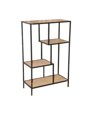 WDMT Smalle bibliotheekkast met 4 houten planken