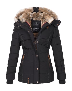 Marikoo dames winterjas Nekoo met imitatiebont capuchon & teddyvoering