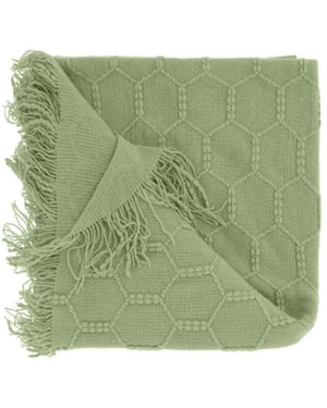 Unique Living plaid fee tea green 127x152cm