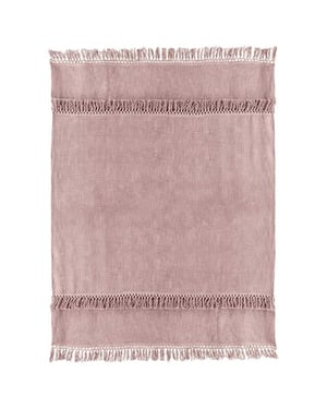 Unique Living plaid saba 130x180cm old pink