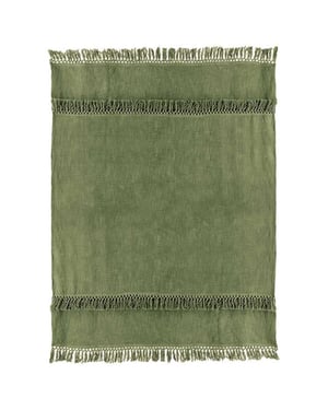 Unique Living plaid saba 130x180cm olive green