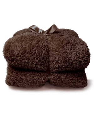 Unique Living plaid teddy 150x200cm brown