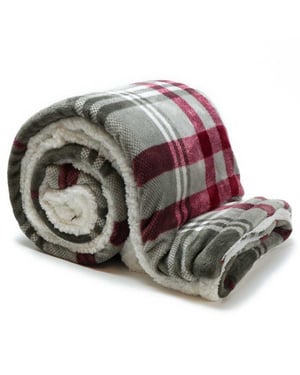 Unique Living | larsson plaid 150x200cm grey/red