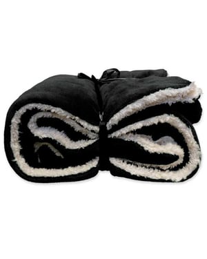 Unique Living | lars coral fleece/suede plaid 150x200cm black