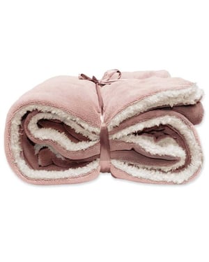 Unique Living | lars coral fleece/suede plaid 150x200cm old pink
