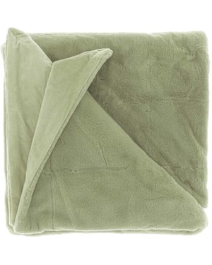 Unique Living plaid klaas tea green -150x200cm