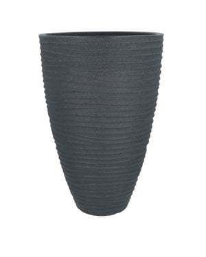 4goodz Plantenbak/bloembak hoog rond 40 cm met ribbels