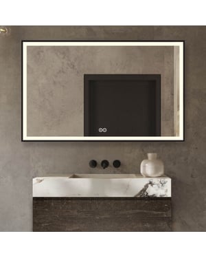 Vtw Living Badkamerspiegel met rand led verlichting voorkant spiegel met anti