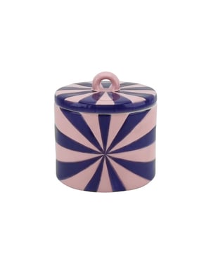 House Vitamin Deco jar swirl dolomite -pink/violet 11x11x11,5cm