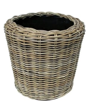 WDMT Rotan drypot ø 34 x 30 cm grijs