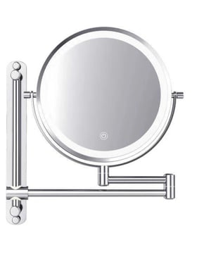Mirlux Make-up spiegel oplaadbaar chroom 1-7x vergroting