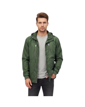 Toplook Mens Showerproof Jacket Relax Fit Lightweight Hooded Windbreaker Coat