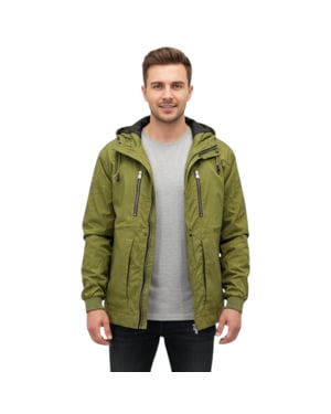Toplook Mens Showerproof Jacket Relax Fit Lightweight Hooded Windbreaker Coat