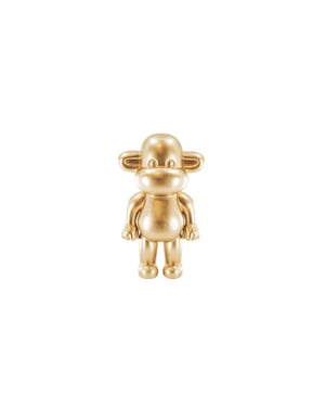 House Vitamin Ornament monkey figurine 'the legend'- polyresin gold 20,5x13,5x35cm
