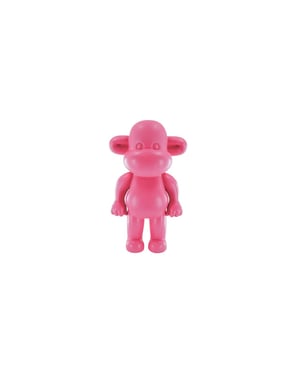 House Vitamin Ornament monkey figurine 'the legend'- polyresin pink 20,5x13,5x35cm