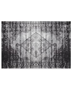 Brix vloerkleed kelly vintage black 290x200x1 katoen