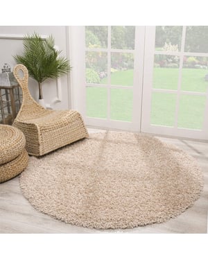 Muratap Loca shaggy rond vloerkleed hoogpolig- 150 cm rond
