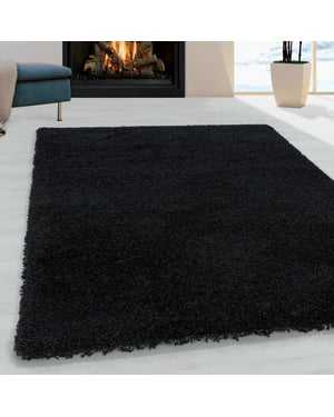 Muratap Monaco soft shaggy hoogpolig vloerkleed black- 200x290 cm