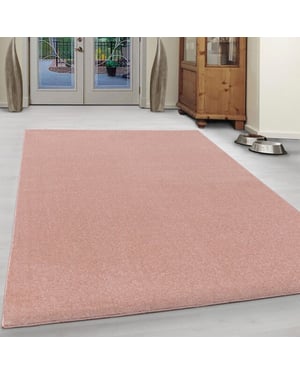 Muratap Basics effen vloerkleed roze laagpolig- 200x290 cm