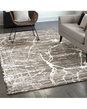 Muratap Fashion relax marmer laagpolig vloerkleed modern luxe creme -