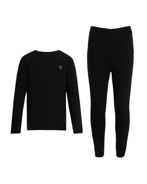 Dare 2B Childrens/Kids Plain Thermal Base Layer Set (Black)