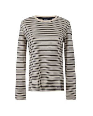 Regatta Dames/Dames Federica Stripe T-shirt met lange mouwen (Licht Vanille/Navy)