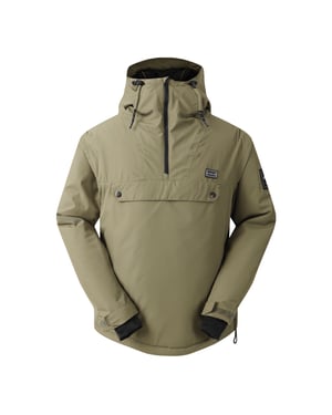 Dare 2B Mens Freeride II Colour Block Overhead Ski Jacket (Olive Green)