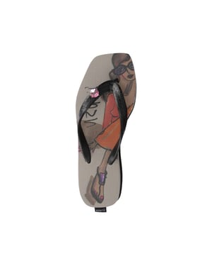 Uzurii Beach cocktail girl mid heel taupe