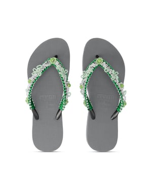 Uzurii Macrame green blossom zilver