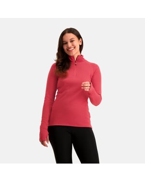 Nomad Rough zip-neck thermo control longsleeve dames | tulip