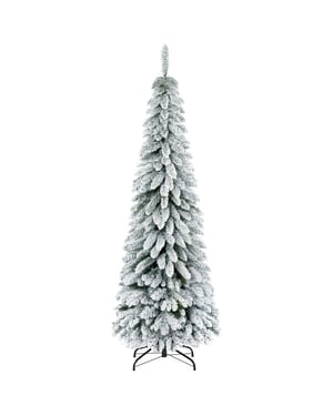 Homcom Kunstkerstboom smal met sneeuw 180 cm Ø74 cm