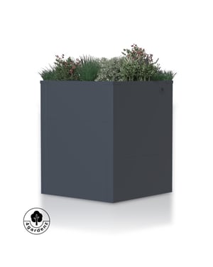 4gardenz ® plantenbak verhoogde bodem bloembak 50x50x60 cm antraciet