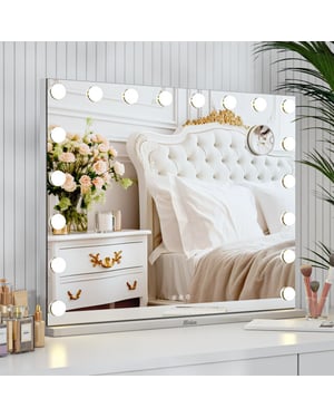 Mirlux Hollywood spiegel 80x60cm wit pre order
