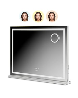 Mirlux Hollywood spiegel bluetooth speakers 80x60cm wit