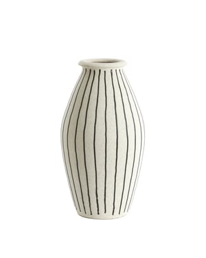 Light & Living vaas deco Ø23,5x43 cm diphu keramiek crème-zwart
