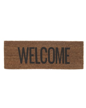 Present Time deurmat welcome zwart 75x25x1,5cm