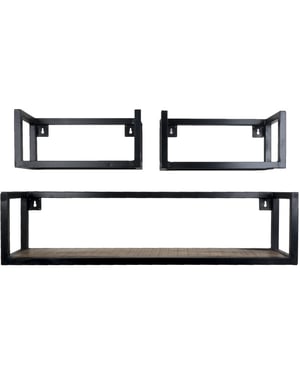 Home67 Wandplank vintage set van 3 klein