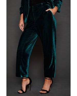 Petite Velvet Trouser