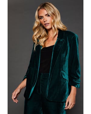 Petite Velvet Blazer
