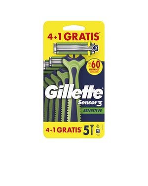 Gillette Sensor3 Sensitiv Engångsrakhyvelblad 5 St.