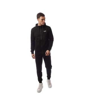 Emporio Armani EA7 Core Identity trainingspak met volledige rits voor heren in Zwart